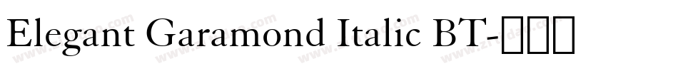 Elegant Garamond Italic BT字体转换